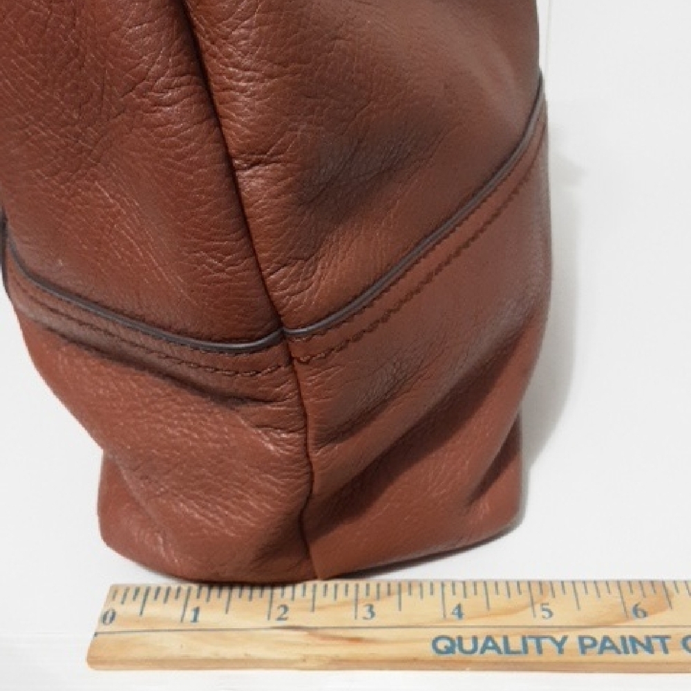 J. Crew Elegant Brown Leather Tote Bag - Picture 4 of 16